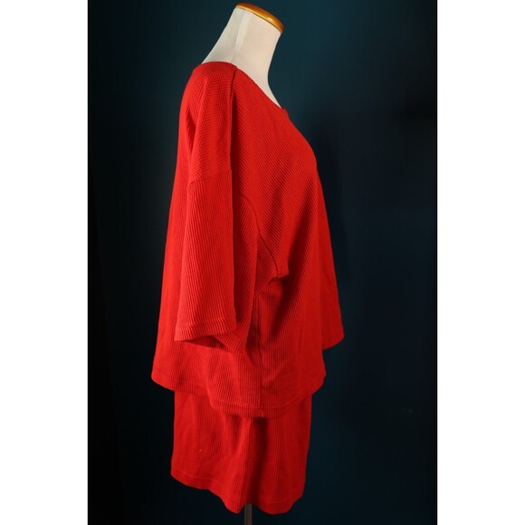 Vintage Disney Y2K Millennium Cast Member Red Thermal 2 Piece Pajama Set XXL - Picture 16 of 16